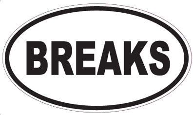 BREAKS - Oval Sticker