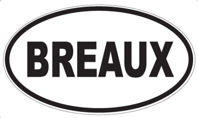 BREAUX - Oval Magnet