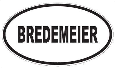 BREDEMEIER - Oval Magnet