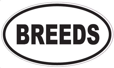 BREEDS - Oval Sticker