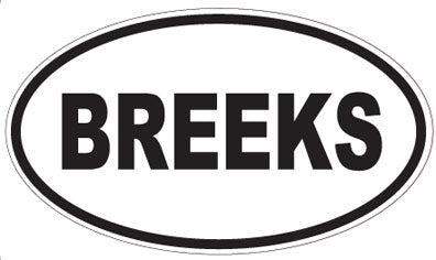 BREEKS - Oval Sticker