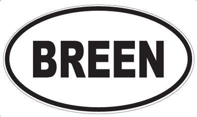 BREEN - Oval Magnet