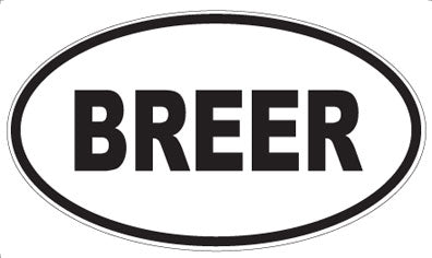 BREER - Oval Magnet