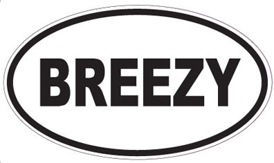 BREEZY - Oval Sticker