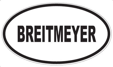 BREITMEYER - Oval Magnet
