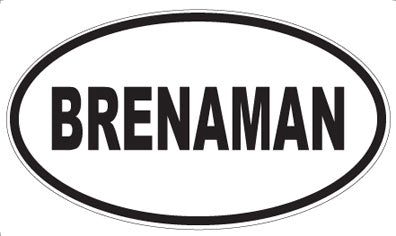 BRENAMAN - Oval Magnet
