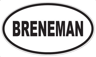 BRENEMAN - Oval Magnet
