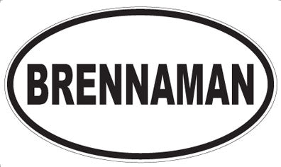 BRENNAMAN - Oval Magnet