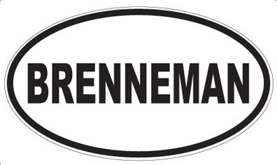 BRENNEMAN - Oval Magnet