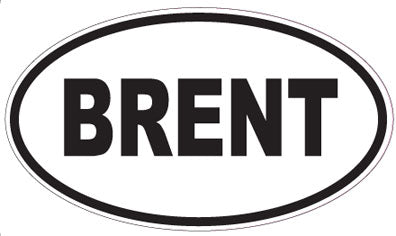 BRENT - Oval Sticker