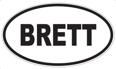 BRETT - Oval Magnet