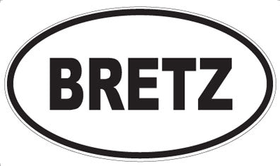 BRETZ - Oval Magnet
