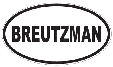 BREUTZMAN - Oval Magnet