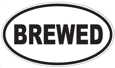 BREWED - Oval Sticker