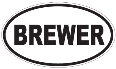 BREWER - Oval Sticker