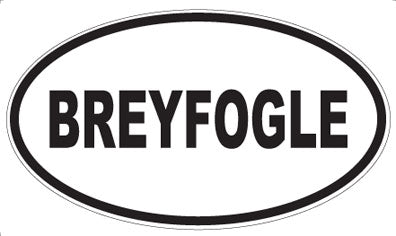 BREYFOGLE - Oval Magnet