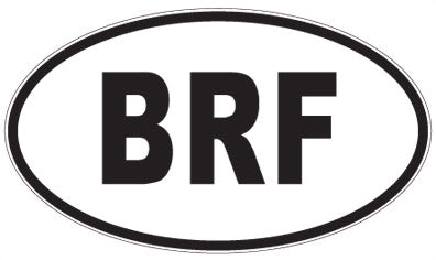 BRF - 3 Letter Initials Oval Sticker