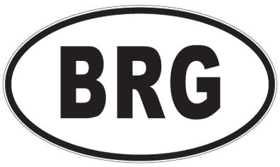 BRG - 3 Letter Initials Oval Sticker