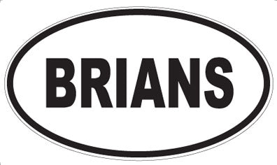 BRIANS - Oval Magnet