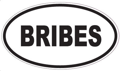BRIBES - Oval Sticker