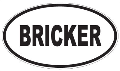 BRICKER - Oval Magnet