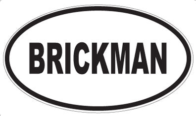 BRICKMAN - Oval Magnet