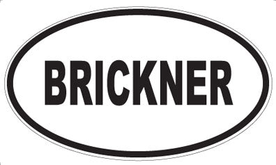 BRICKNER - Oval Magnet