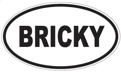 BRICKY - Oval Sticker