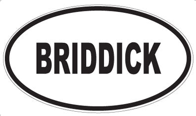 BRIDDICK - Oval Magnet
