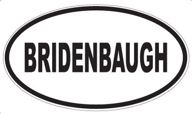 BRIDENBAUGH - Oval Magnet