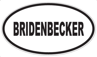 BRIDENBECKER - Oval Magnet