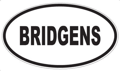 BRIDGENS - Oval Magnet