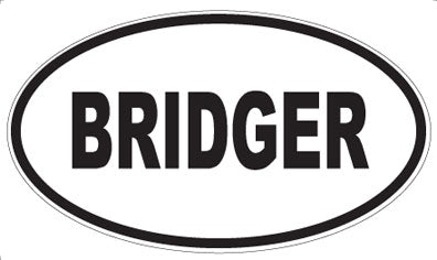 BRIDGER - Oval Magnet