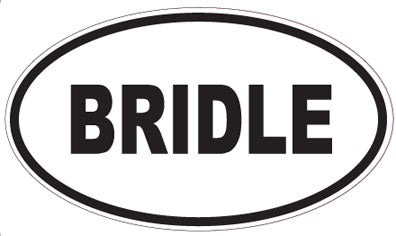 BRIDLE - Oval Sticker
