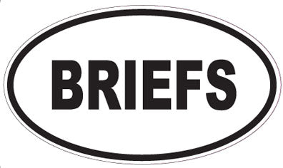 BRIEFS - Oval Sticker
