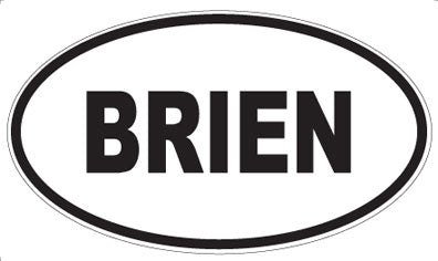BRIEN - Oval Magnet