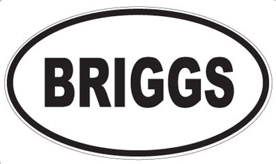 BRIGGS - Oval Magnet