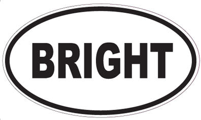 BRIGHT - Oval Sticker