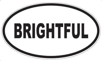 BRIGHTFUL - Oval Magnet