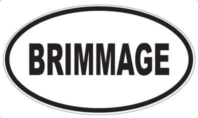BRIMMAGE - Oval Magnet