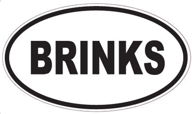 BRINKS - Oval Sticker