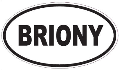 BRIONY - Oval Sticker