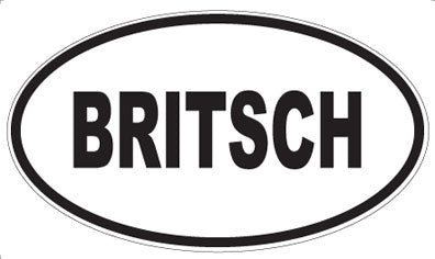 BRITSCH - Oval Magnet