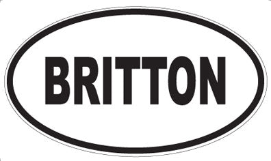 BRITTON - Oval Magnet