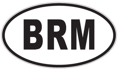 BRM - 3 Letter Initials Oval Sticker