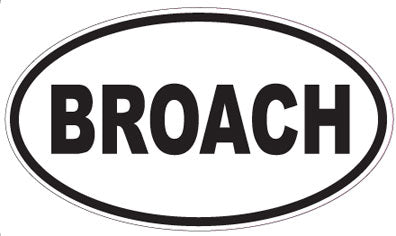 BROACH - Oval Sticker