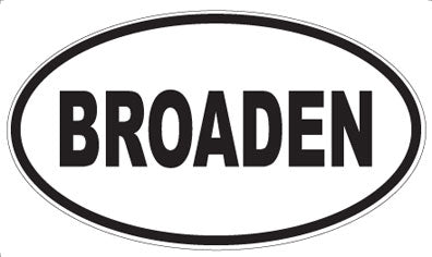 BROADEN - Oval Magnet