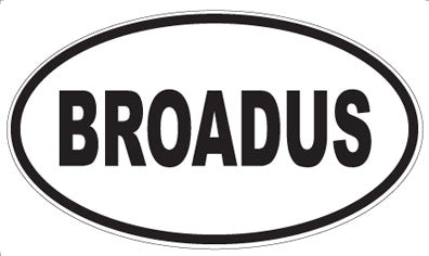 BROADUS - Oval Magnet