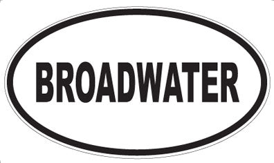 BROADWATER - Oval Magnet