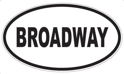 BROADWAY - Oval Magnet